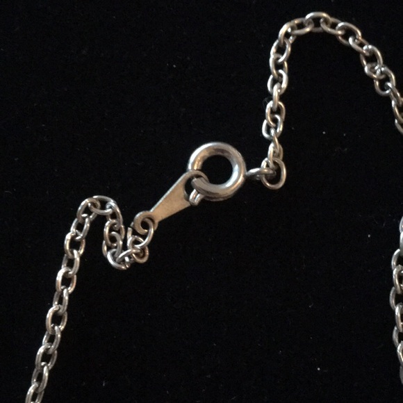 Estate 16” vintage solid Sterling silver necklace with matching earrings… - Picture 6 of 8